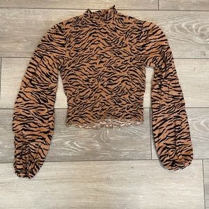 Wild fable zebra print top
